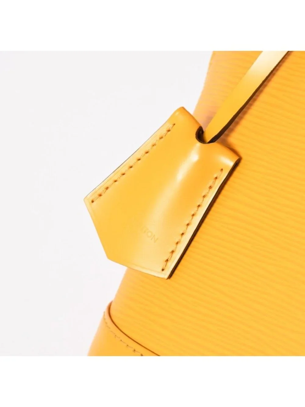 Louis Vuitton Alma Handbag Epi Leather Yellow Silver